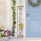 Glitzhome® 5ft. White Welcome Wood Porch Sign with 4 Changeable Wreaths